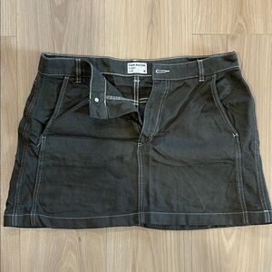 Frank & Oak green/grey Mini Skirt